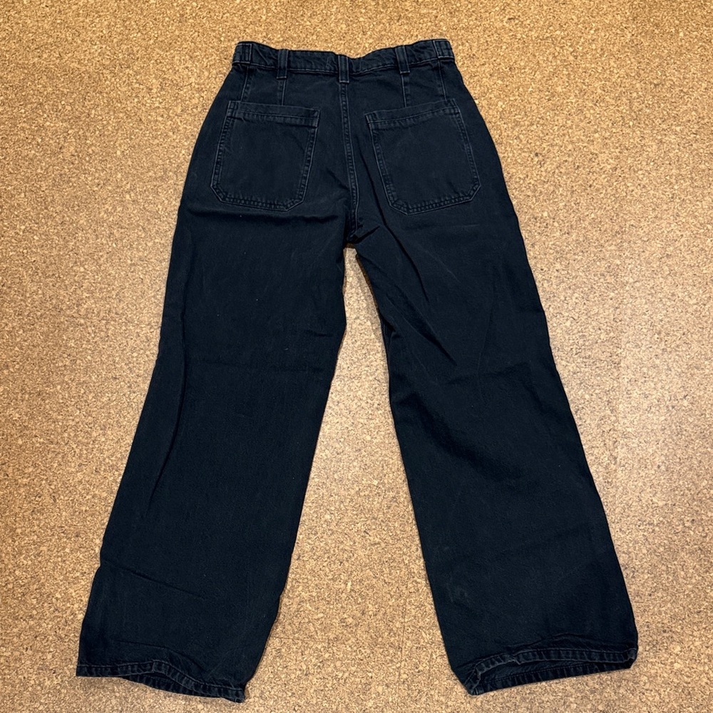 Free People Black High-Rise Wide Leg Jeans - Picture 4 of 5